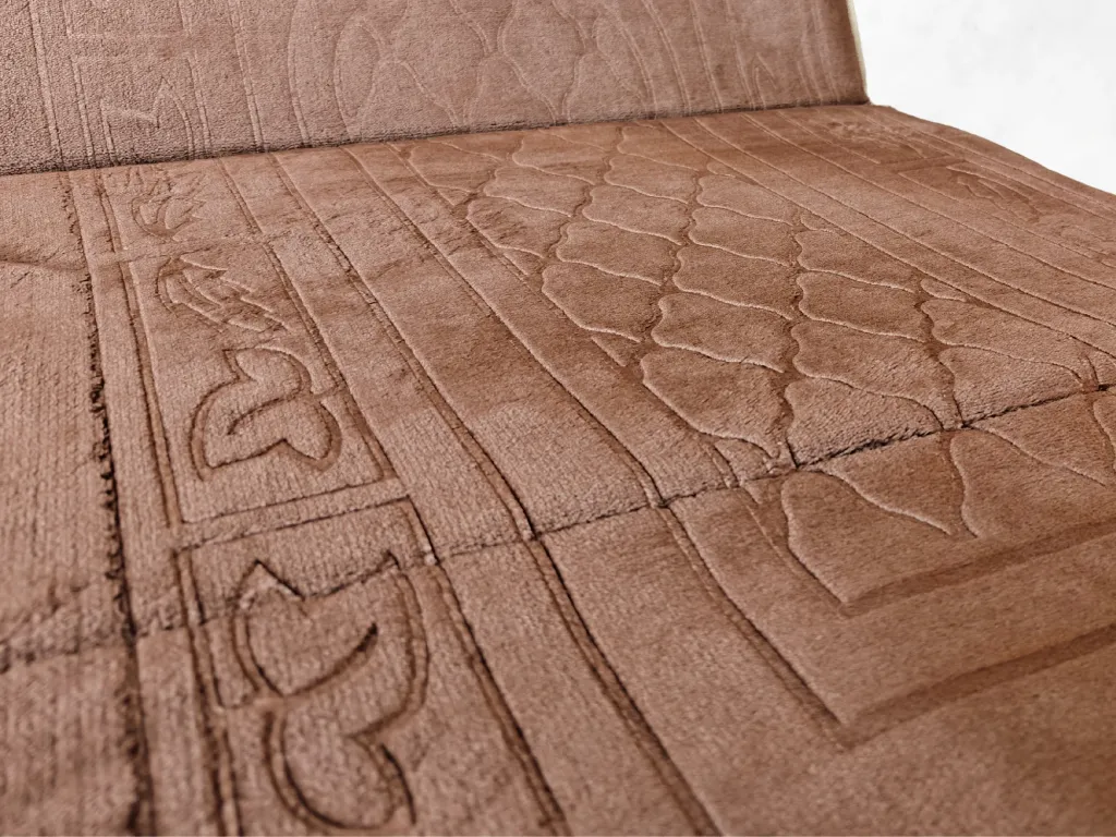 Back Support - Embossed Velvet - Brown - Zoom.webp